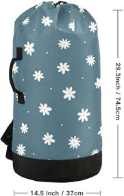 img 2 attached to Flower Cute Laundry Bag Backpack: Daisy Dirty Clothes Organizer for Girls - Extra Large, Heavy Duty & Essential for Camp, College, Dorm Rooms
