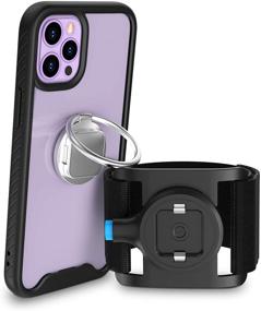 img 4 attached to 🏃 SPORTLINK iPhone 12/12 Pro Running Armband with Clear Case & Phone Ring Holder - Ideal for Workout, Sports & Fitness