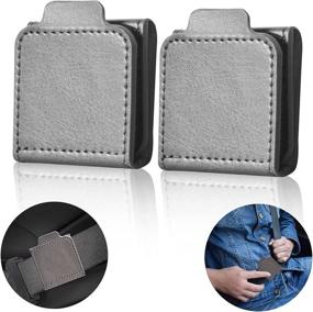 img 4 attached to FAOTUR Seatbelt Adjuster: 🚕 Grey Shoulder Neck Protector Clip Covers