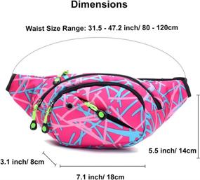 img 3 attached to 🎒 Ausion Fanny Pack Waist Bag: Adjustable Belt, Hip Bum Bag for Men & Women - Fashionable, Water Resistant Travel Bag for Hiking, Running, Cycling