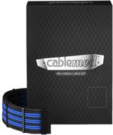 комплект модульных прокладок cablemod c-series pro modmesh с оболочкой для corsair rm black label / rmi / rmx (черный + синий). логотип