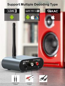 img 2 attached to 🎧 InnoMaker Bluetooth 5.0 Audio Receiver for Home Stereo System with HiFi DAC, LDAC/AptX-HD/AptX-LL/AptX/AAC/SBC Outputs, L/R RCA, 3.5mm Headphone Jack AUX - Stream and Play Music