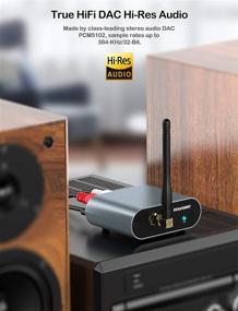 img 1 attached to 🎧 InnoMaker Bluetooth 5.0 Audio Receiver for Home Stereo System with HiFi DAC, LDAC/AptX-HD/AptX-LL/AptX/AAC/SBC Outputs, L/R RCA, 3.5mm Headphone Jack AUX - Stream and Play Music