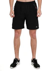 img 3 attached to 🏃 Ultimate Performance: EZRUN Men's 7-Inch Lightweight Quick-Dry Running Shorts with UPF 50+ Protection, DWR Coating, and Zipper Pockets