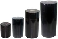 📦 efficient organization: tightvac nested set of 4 vacuum sealed dry goods storage containers in 4 sizes - 24oz, 12oz, 6oz, 3oz, solid black body/black cap логотип