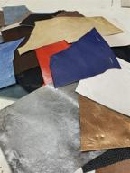 👜 nat leathers scrap remnants trimming cow hide shoe handbag upholstery cuts in nappa & metallic leathers - 2.5-3.0 oz 1.2-1.4 mm - 2lb leather skin bundle logo