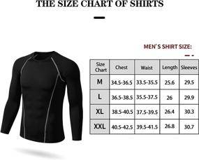 img 2 attached to 👕 Men's Thin Long Sleeve Compression Shirt for Cool Dry Sports Workouts, Athletic Base Layer Top - Hasanbay