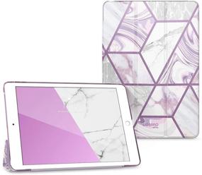 img 4 attached to 💜 i-Blason Cosmo Lite Case for New iPad 8th/7th Generation, iPad 10.2 2020 2019 Case - Slim Trifold Stand Smart Case with Translucent Hard Back, Auto Sleep/Wake - Ameth