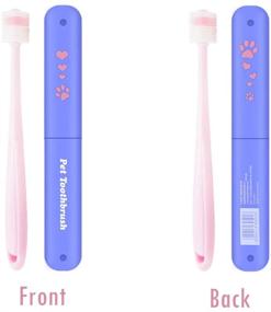 img 2 attached to 🐱 Soft Cat's Toothbrush: Safe, Efficient, and Deep Teeth Cleaning with 360 Degree Head - Handle Tooth Silicone Brush for Dogs and Pets