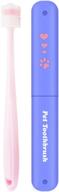 🐱 soft cat's toothbrush: safe, efficient, and deep teeth cleaning with 360 degree head - handle tooth silicone brush for dogs and pets logo