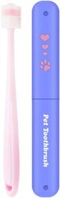 img 3 attached to 🐱 Soft Cat's Toothbrush: Safe, Efficient, and Deep Teeth Cleaning with 360 Degree Head - Handle Tooth Silicone Brush for Dogs and Pets