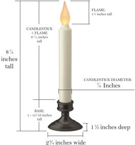 img 1 attached to 🕯️ Xodus Innovations Battery Operated LED Window Candle, Dusk to Dawn Light Sensor, Aged Bronze Plastic Base, Amber Flicker Flame, 8.875" Tall - 2 Pack