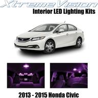 xtremevision interior led for honda civic 2013-2015 (8 pieces) pink interior led kit installation tool logo