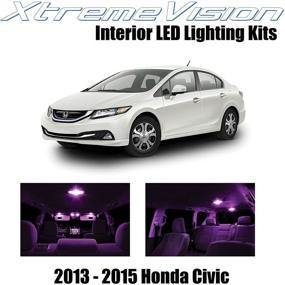 img 4 attached to XtremeVision Interior LED For Honda Civic 2013-2015 (8 Pieces) Pink Interior LED Kit Installation Tool