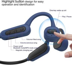 img 2 attached to 🎧 Современные наушники на костяной проводимости: Водонепроницаемость IPX8, Bluetooth, Микрофон, Память 16ГБ - Плавайте с элегантностью!
