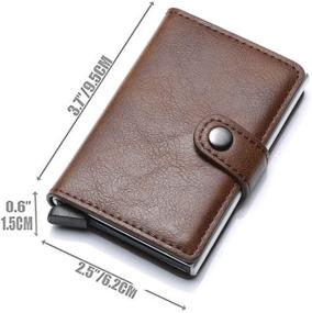 img 2 attached to 💳 Ultimate Protection Wallet: Credit Leather Blocking with High Capacity Aluminum for Men's Accessories