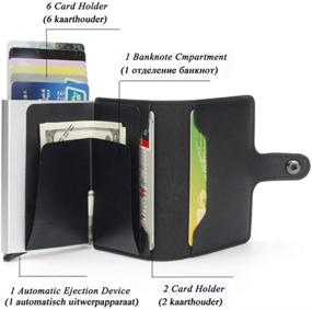 img 1 attached to 💳 Ultimate Protection Wallet: Credit Leather Blocking with High Capacity Aluminum for Men's Accessories