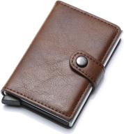 💳 ultimate protection wallet: credit leather blocking with high capacity aluminum for men's accessories logo