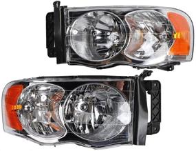 img 3 attached to 🚗 MILLION PARTS 2 PC Driver and Passenger Headlights Set Compatible with Dodge 2002-2005 Ram 1500, 2003-2005 Ram 2500 and Ram 3500 (Chrome Housing)