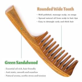 img 2 attached to Hair Comb Curly Breezelike Sandalwood