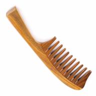 расческа для волос с круглой ручкой из ароматного сандалового дерева логотип