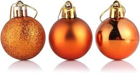 img 3 attached to 🎄 24-Pack 1.57" Christmas Ball Ornaments - Xmas Tree Balls Holiday Decoration for Wedding, Party, Halloween, and Christmas (Orange, 1.57"/4cm)