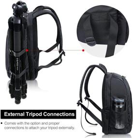 img 2 attached to 🎒 Stylish and Protective Estarer SLR/DSLR Camera Backpack for Nikon Canon Sony: Perfect for your Digital Lens, GoPro Accessories, and 15.6" Laptop with Rain Cover- Get the Camera Bag 15.6" Today!