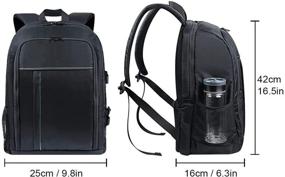 img 1 attached to 🎒 Stylish and Protective Estarer SLR/DSLR Camera Backpack for Nikon Canon Sony: Perfect for your Digital Lens, GoPro Accessories, and 15.6" Laptop with Rain Cover- Get the Camera Bag 15.6" Today!