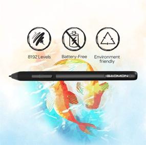img 3 attached to GAOMON S620 6.5 x 4 Inches Graphics Tablet - High Precision 8192 Passive 🎨 Pen - Ideal for Digital Drawing, OSU, and Online Teaching - Mac Windows Android OS Compatible