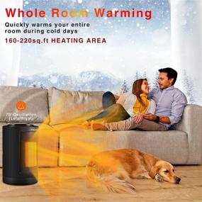 img 4 attached to Efficient Portable Electric Space Heater: 70° Oscillation, 1500W PTC Ceramic with Over-Heat & Tip-Over Protection, Fast & Safe Heating - Ideal for Indoor & Office Use