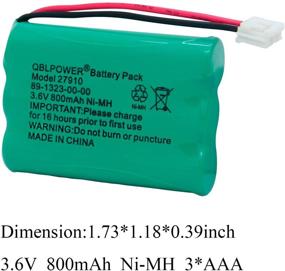 img 3 attached to 🔋 QBLPOWER 3.6V 800mAh Аккумулятор для беспроводного телефона - Совместим с 89-1323-00-00 E1112 E2801 TL72108 SD-7501 23-959 беспроводными трубками (Набор из 3)