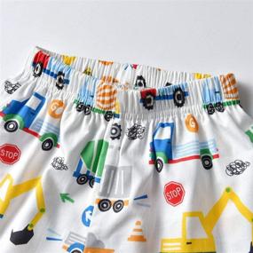 img 2 attached to Summer Fun for Toddler Boys: White Cartoon Truck Print Surfing Board Shorts - Quick Dry, Casual Beach Shorts 2-7T
