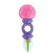🌸 vibrant and soothing: bright starts rattle and teethe in pretty pink logo