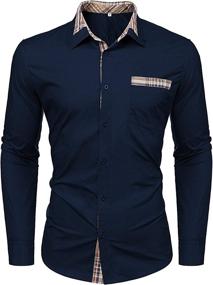 img 3 attached to 👔 LecGee Regular Business Cotton Casual Men's Shirts: Classic Style with a Twist