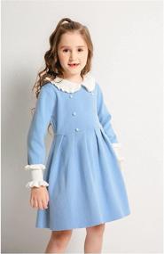 img 3 attached to SMILING PINKER Dresses Sweater Pleated Girls' Clothing in Dresses