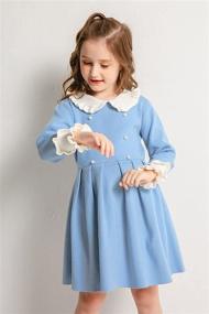 img 2 attached to SMILING PINKER Dresses Sweater Pleated Girls' Clothing in Dresses