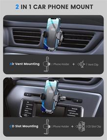 img 3 attached to eSamcore 2-в-1 держатель для телефона в автомобиле, крепление в слот СД и на вентиляционную решетку - сборка бесплатно для iPhone Samsung Galaxy и всех мобильных телефонов в автомобилях