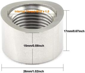 img 3 attached to 🔧 M18X1.5 O2 кислородный датчик Bung с пошаговым канавкой стилевым креплением и пробками - 1 Dлагввитка/1 Втирак Крепежный DлагвИток - 4 Комплектa