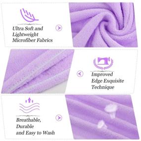 img 3 attached to 👩 Super Absorbent Microfiber Hair Towel Wraps for Women - Anti-Frizz, Quick Dry Hair Turbans for Drying Curly, Long, Thick Hair - TuXHui