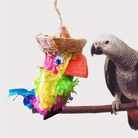 img 1 attached to 🦜 Игрушка для птиц в форме попугая "Fetch-It Pets 9": Идеально подходит для маленьких и крупных попугаев, бульбулей, попугайчиков, корелл, любовников и кокатуэов.