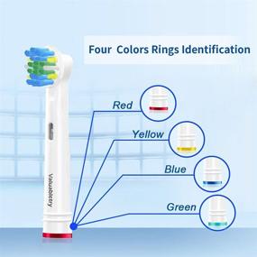 img 2 attached to 🦷 Oral B Braun Electric Toothbrush Replacement Heads: 8 Pack Floss Compatible Brush Heads in White and Black