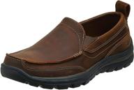 skechers relaxed memory superior gains men's shoes for loafers & slip-ons logo