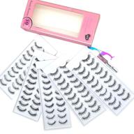 👁️ beauty showme natural false eyelashes set: 50 pairs, 5 styles | handmade, reusable comfortable fake lashes with free eyelash tweezers and glue logo