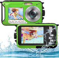 exploring the depths: full hd 2.7k 48mp underwater camera for snorkeling with dual screen, self-timer, and 16x digital zoom logo