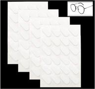 👃 soft foam nose pads - 48 pairs | self-adhesive anti-slip eyeglass nose pads | thin nosepads for glasses, sunglasses, and eyeglasses | white logo