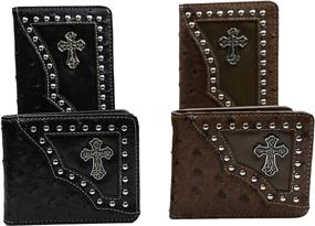 img 4 attached to 🤠 Praying Leather Western Cowboy Wallet - Men's Wallets, Card Cases & Money Organizers