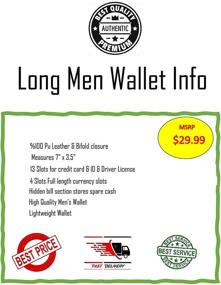 img 1 attached to 🤠 Praying Leather Western Cowboy Wallet - Men's Wallets, Card Cases & Money Organizers