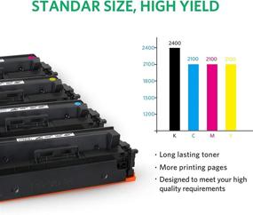 img 1 attached to 4-Pack CAVDLE Compatible 414A Toner Cartridge Set for HP 414A W2020A W2021A W2022A W2023A Printers