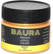 high-quality gold acrylic paint: ideal for artists, kids, and adults | 100ml/3.38oz bottled craft paint for wood, drawing, and art supplies | exceptional acrylic paint for canvas, fabric, leather, and ceramic paints logo