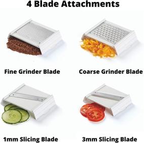 img 2 attached to Zyliss 4-in-1 Slicer Grater - Adjustable Vegetable Cutter with Non-Slip Grip, Collapsible Design